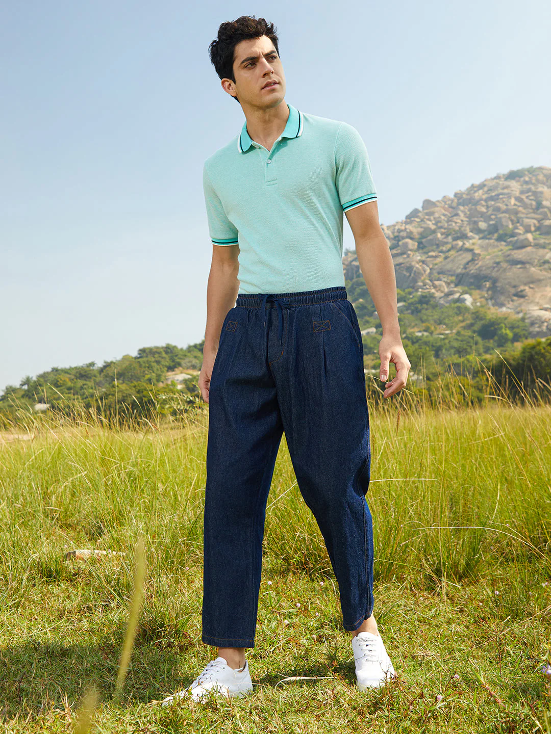 Pleated Denim Jeans - Image 5