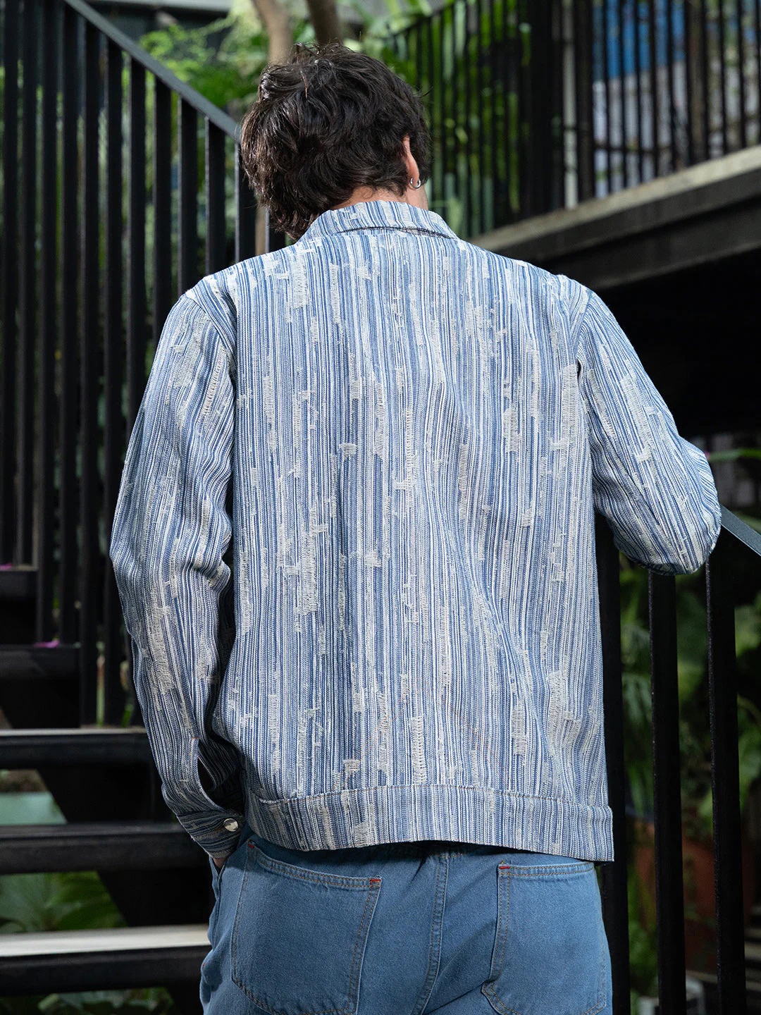 Relaxed Jacquard-Denim Jacket - Image 3