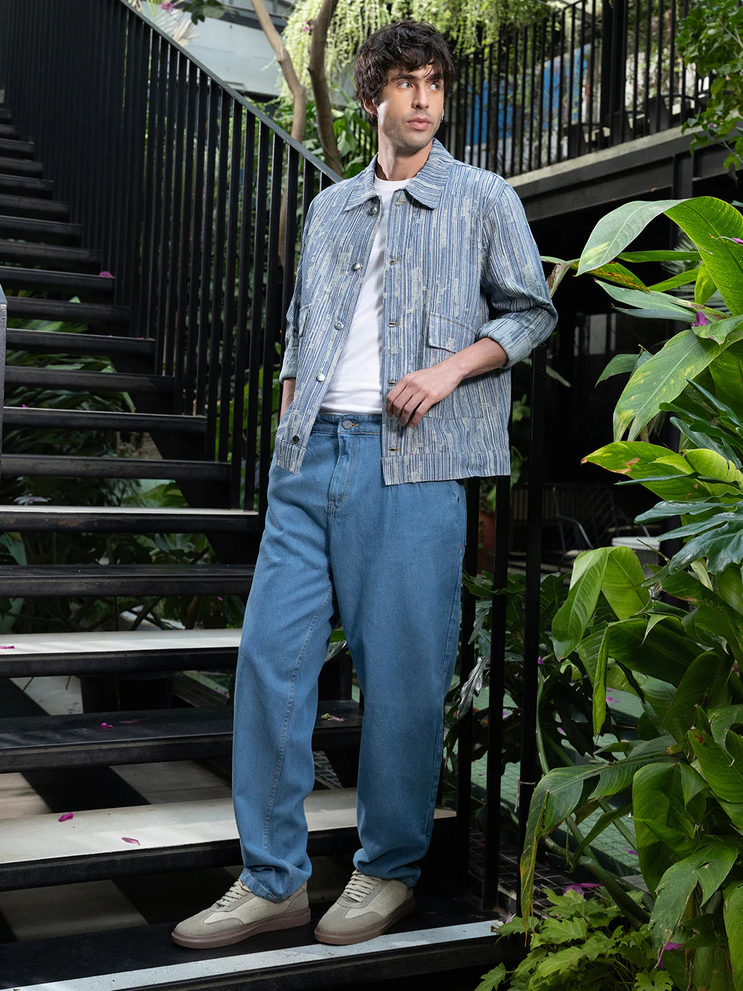 Relaxed Jacquard-Denim Jacket - Image 4