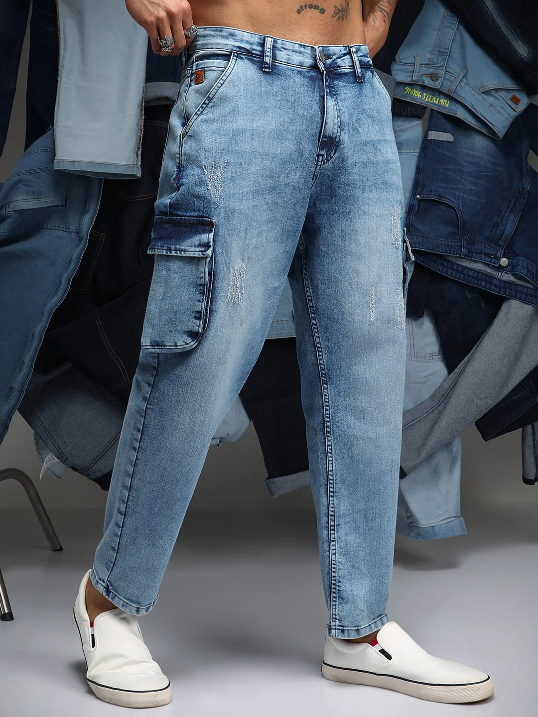 Straight-Fit Utility Denim Jeans - Image 2