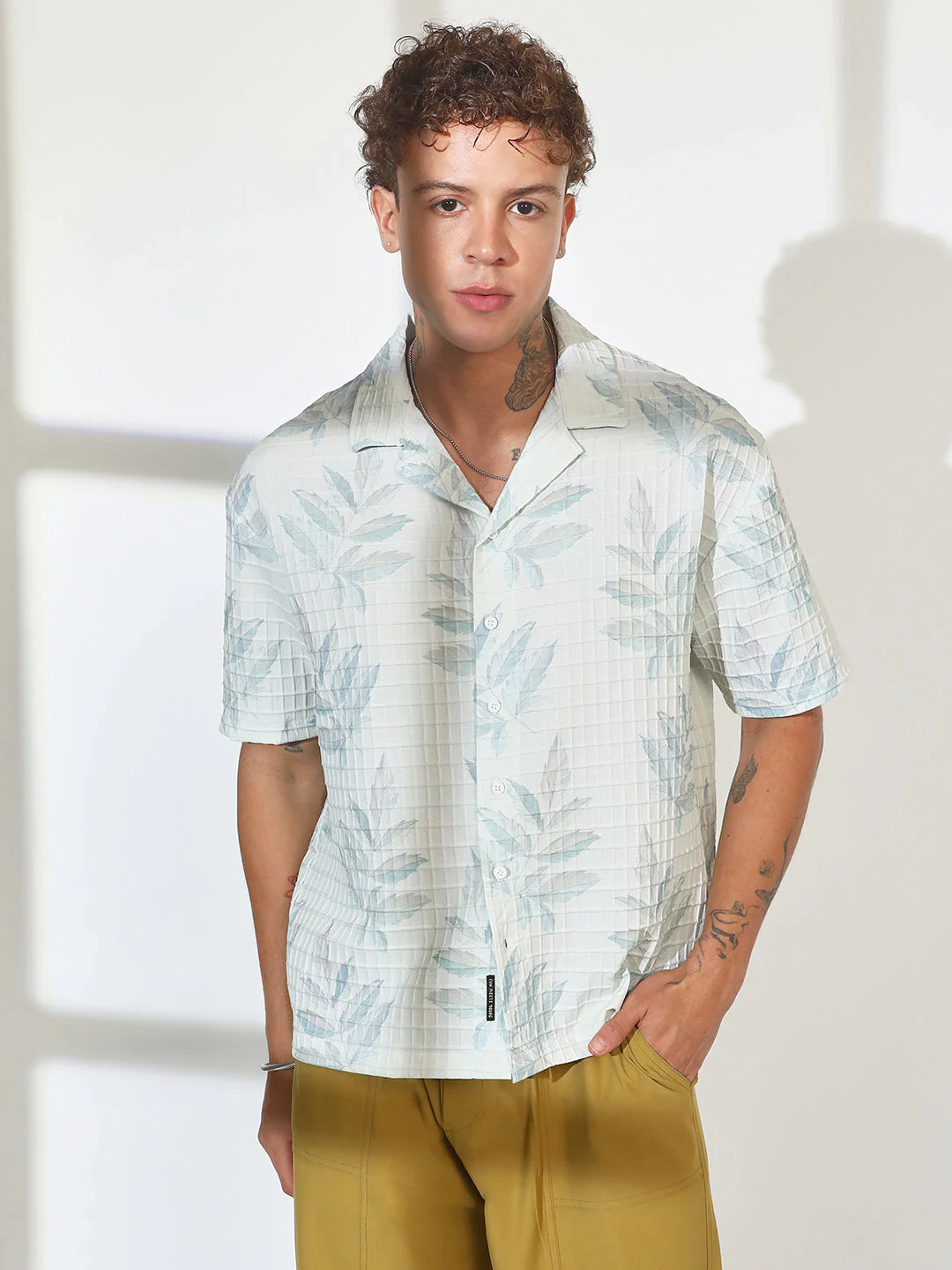 Faded Foliage Oversized Shirt - Image 2
