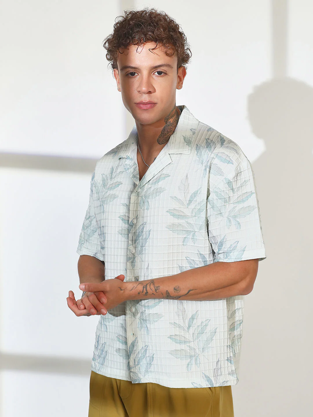 Faded Foliage Oversized Shirt - Image 3