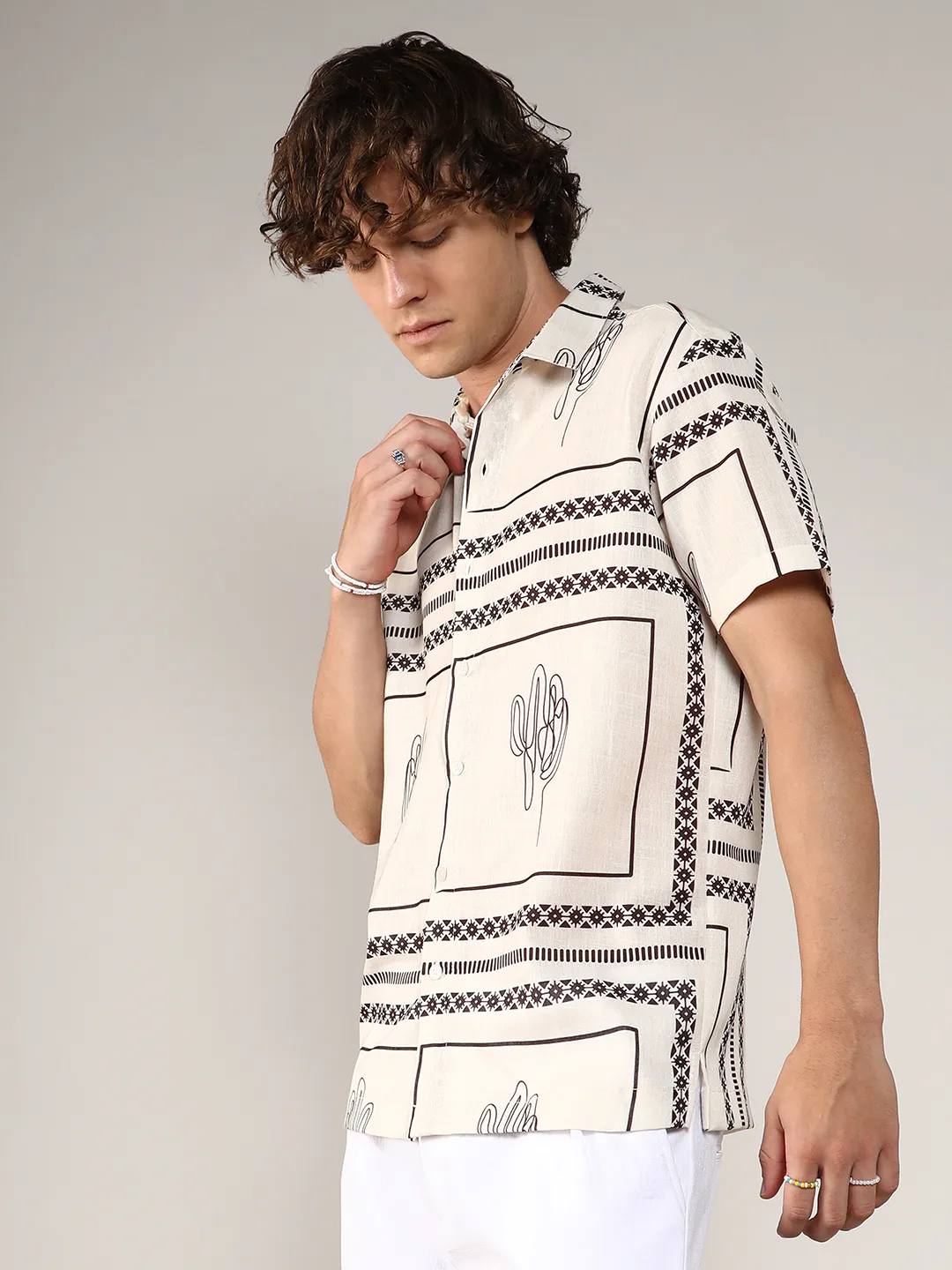 Geometric Lined Shirt - Image 8