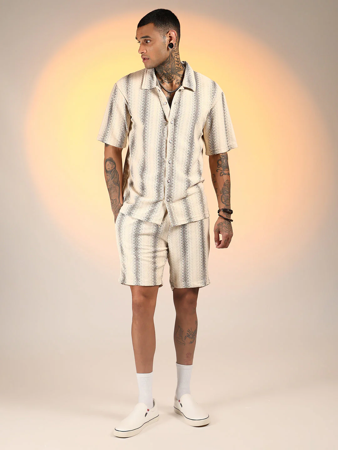 Texture-Striped Co-Ord Set - Image 2