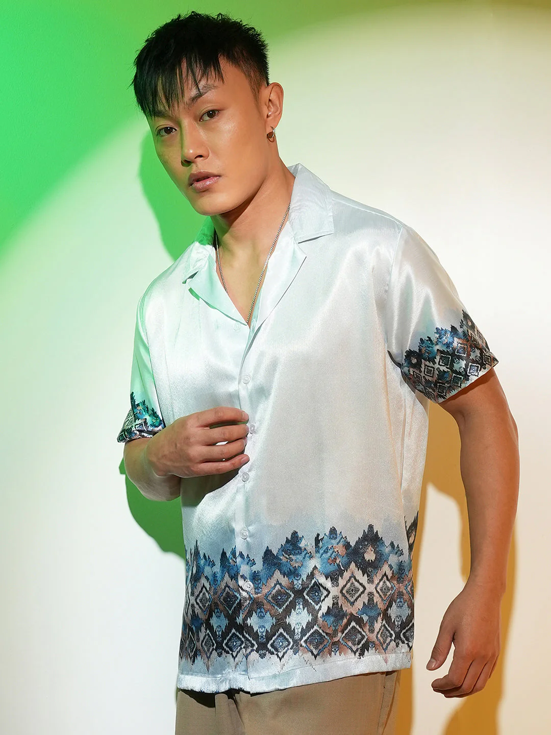 Oceanic-Geometric Shirt - Image 3