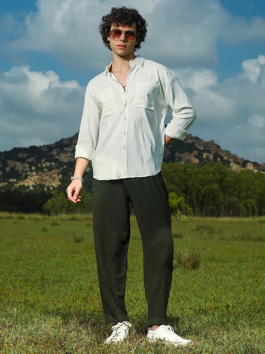 Solid Utility Oversized Shirt - Image 6