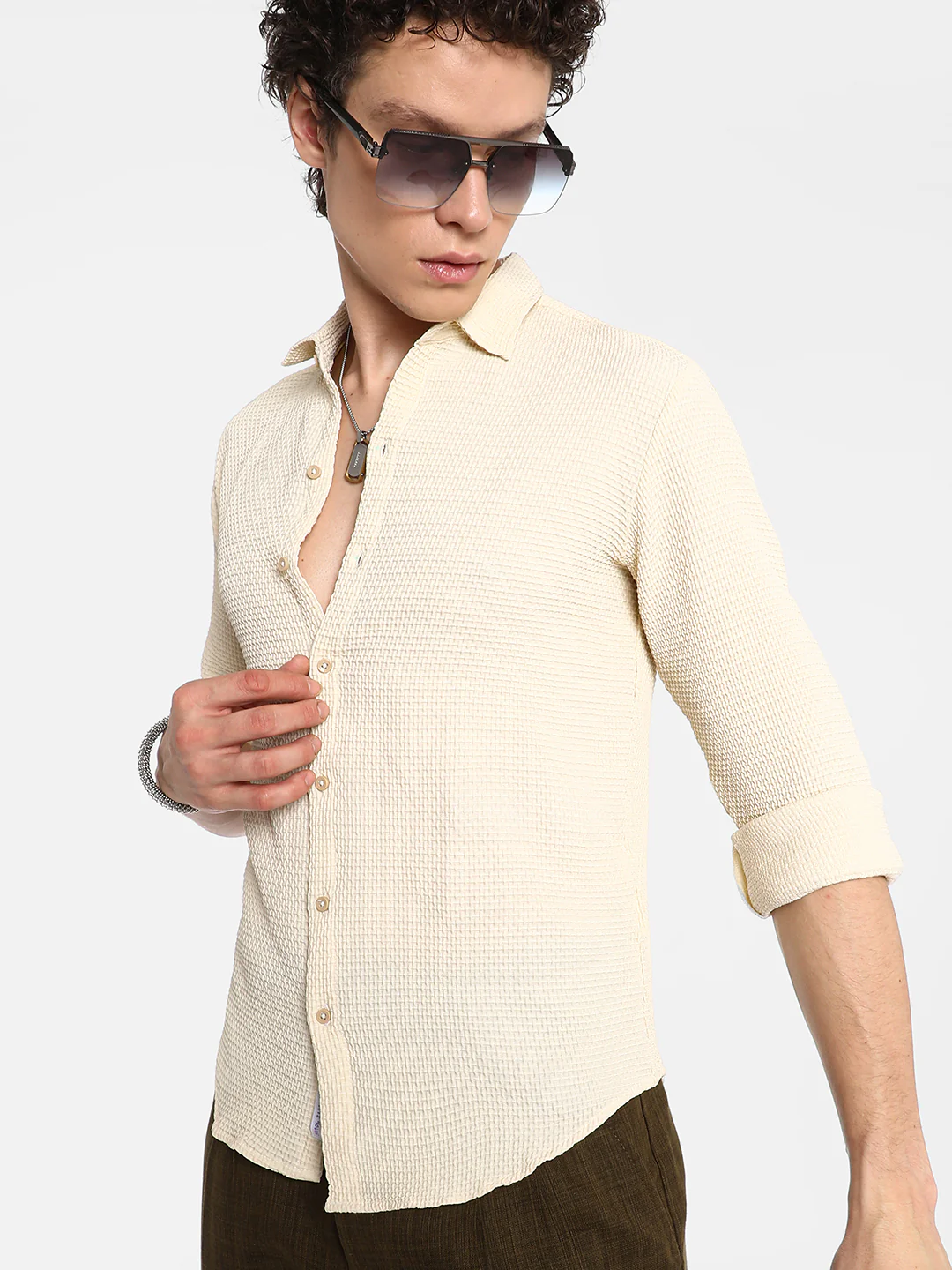 Weave-Textured Shirt - Image 8
