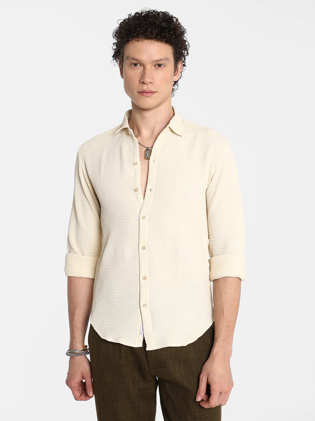 Weave-Textured Shirt - Image 9