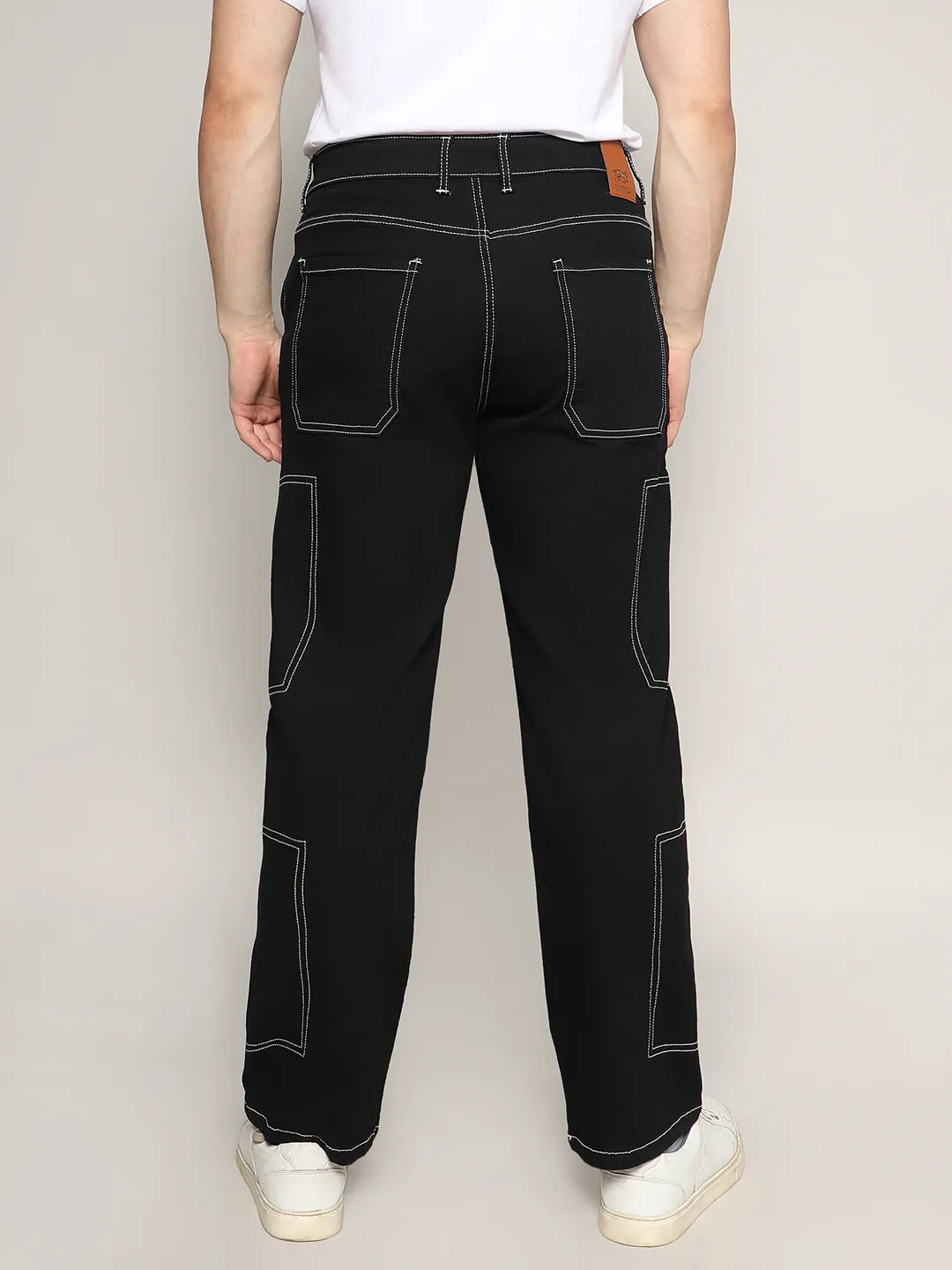 Contrast Stitched Denim Jeans - Image 4
