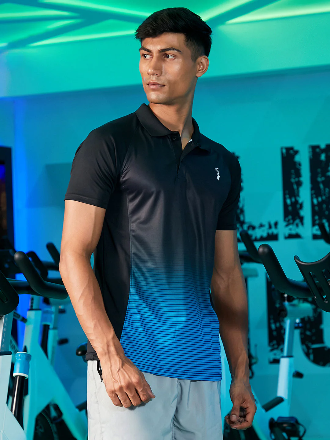Ombre Polo Activewear T-Shirt - Image 3