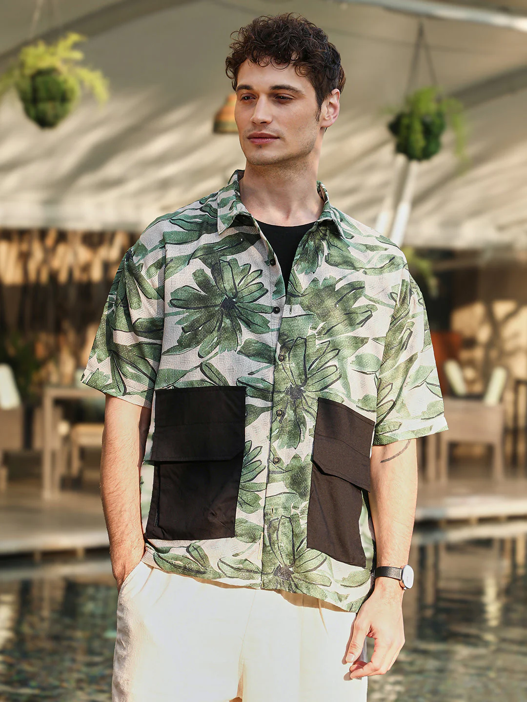 Flora-Stroke Oversized Shirt - Image 2