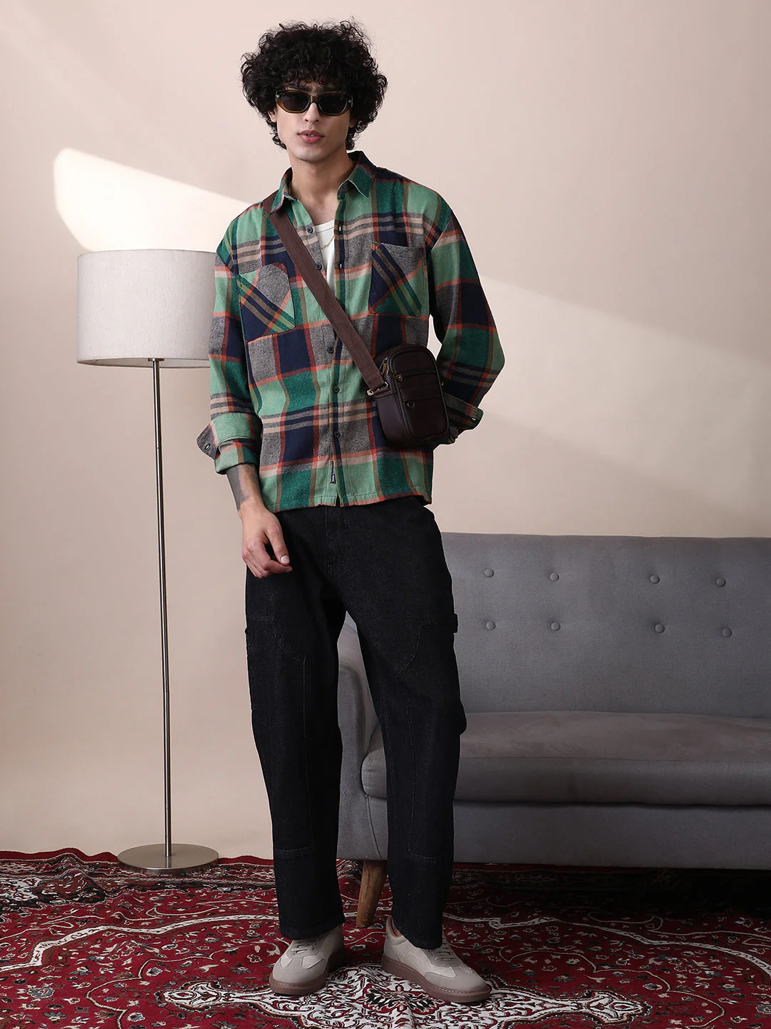 Plaid-Check Utility Shacket - Image 6