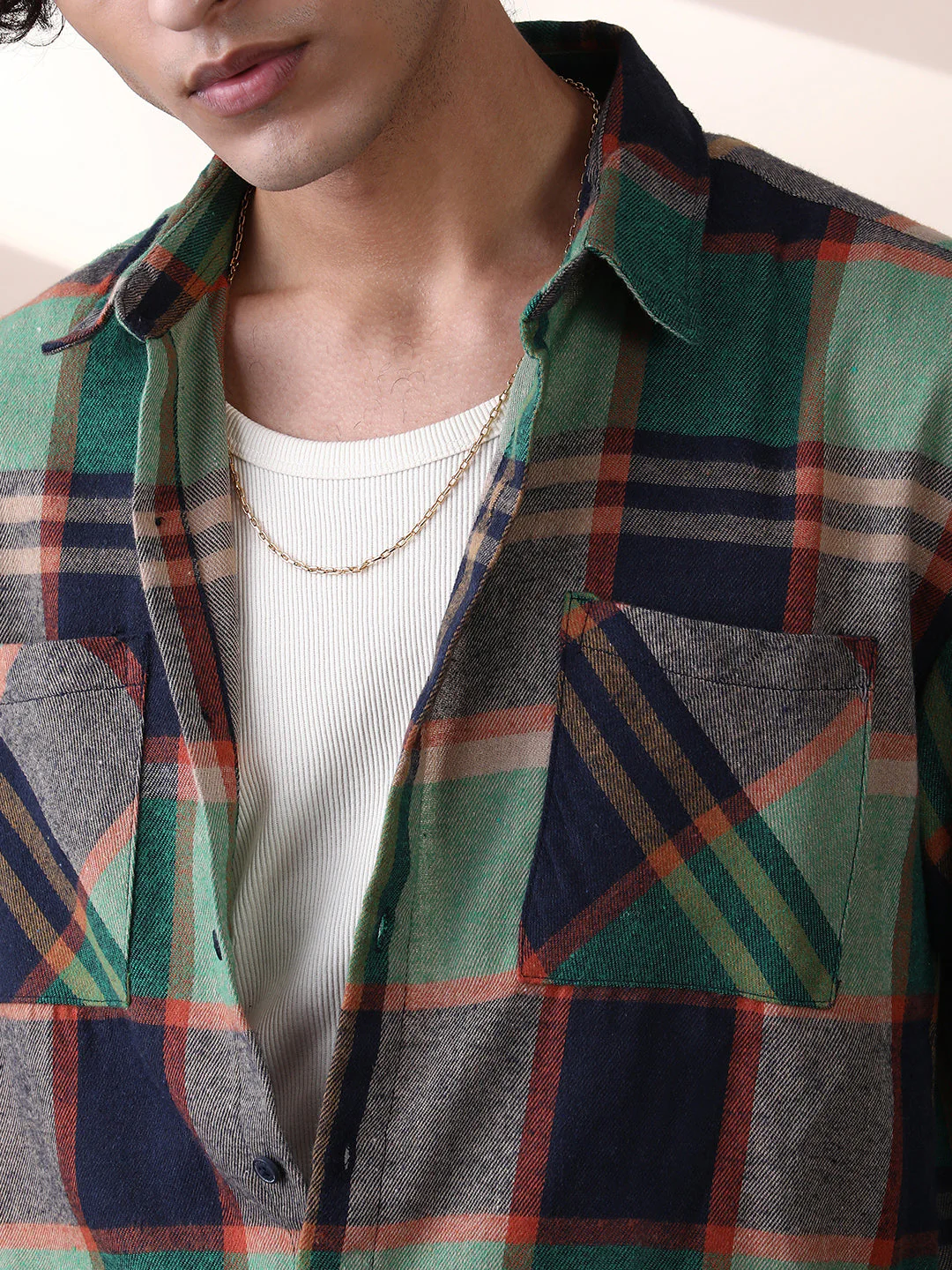 Plaid-Check Utility Shacket - Image 7