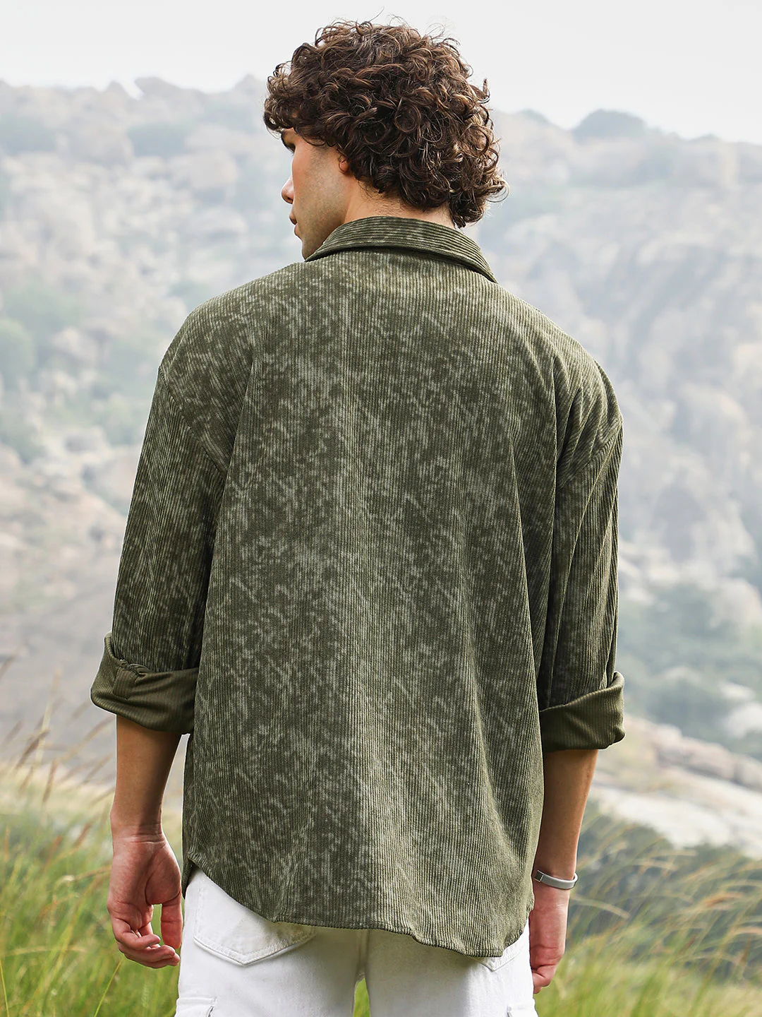 Faded Corduroy Oversized Shirt - Image 4