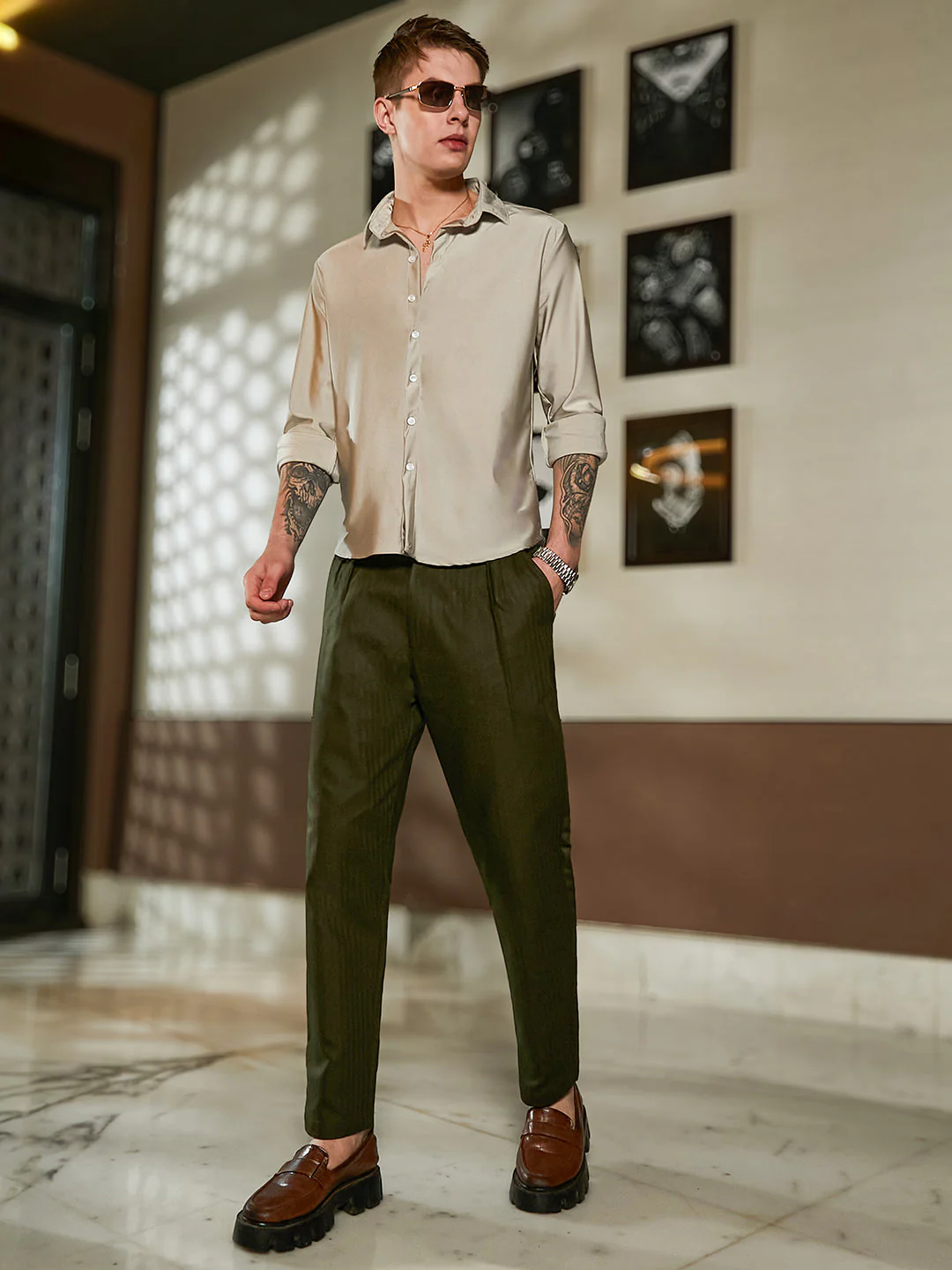 Striped Tailored Trousers - Image 6