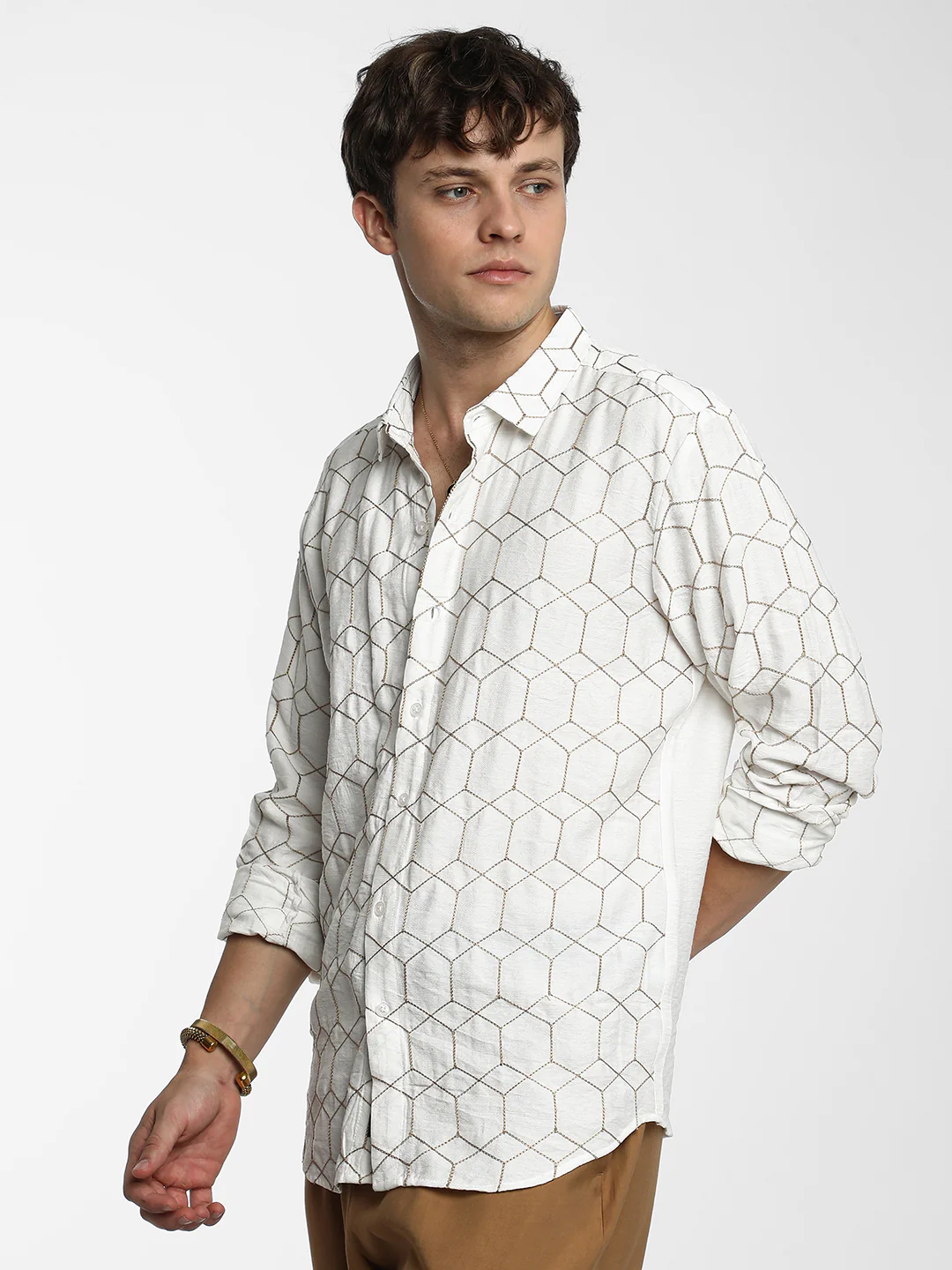 Hexagon-Lined Shirt - Image 10