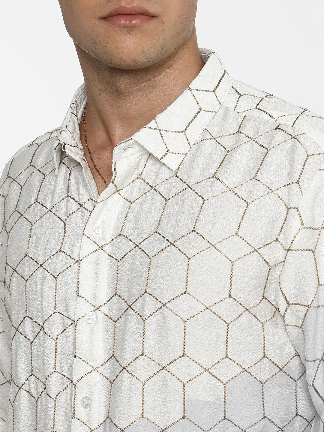 Hexagon-Lined Shirt - Image 14