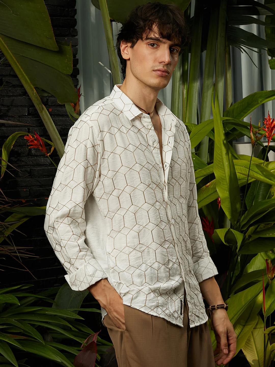 Hexagon-Lined Shirt - Image 3