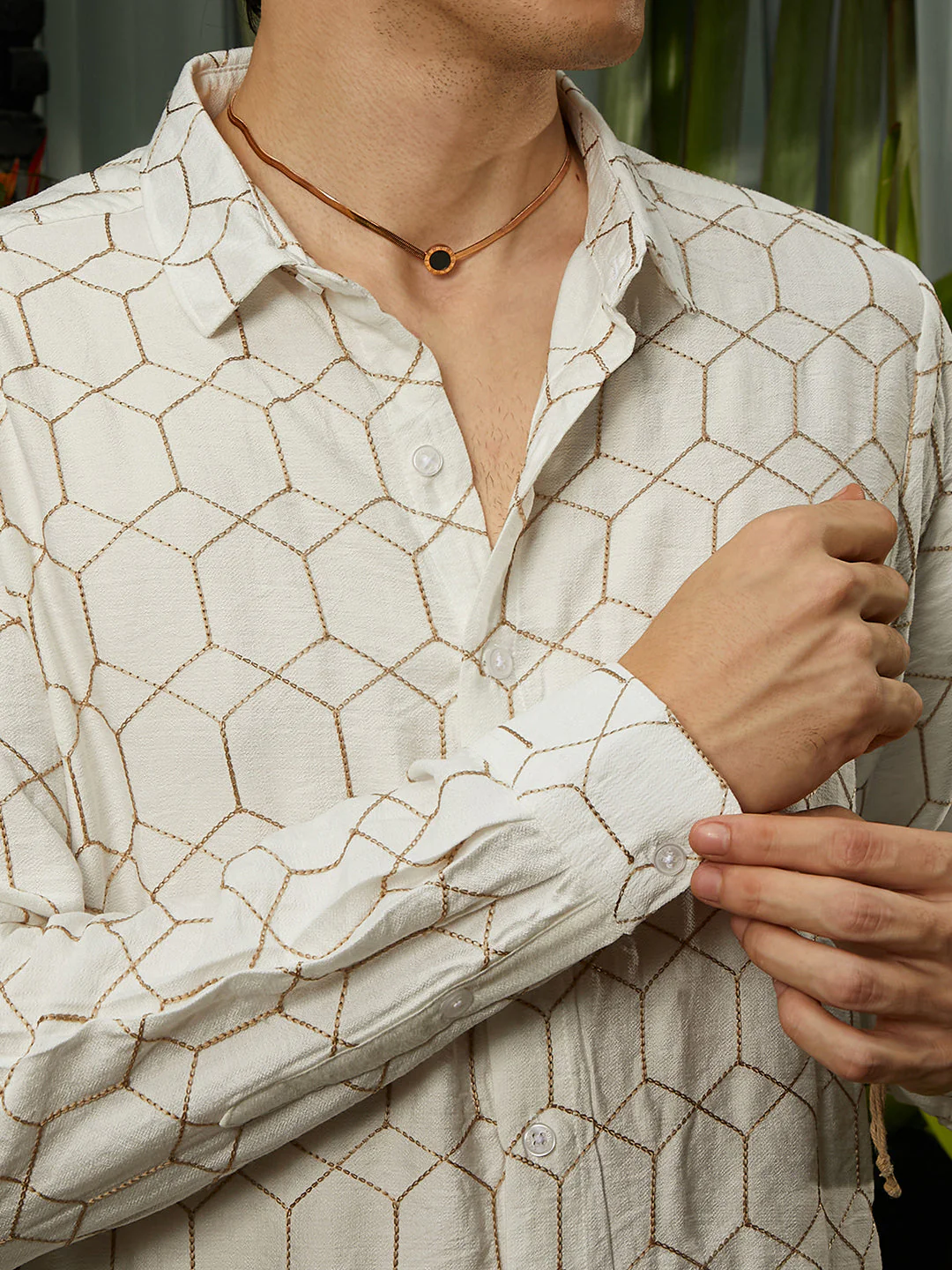 Hexagon-Lined Shirt - Image 7