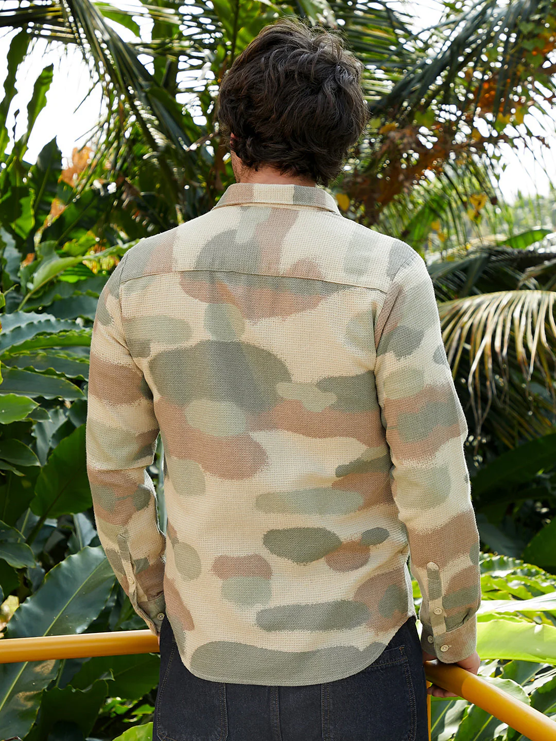 Abstract-Print Waffle Shirt - Image 4