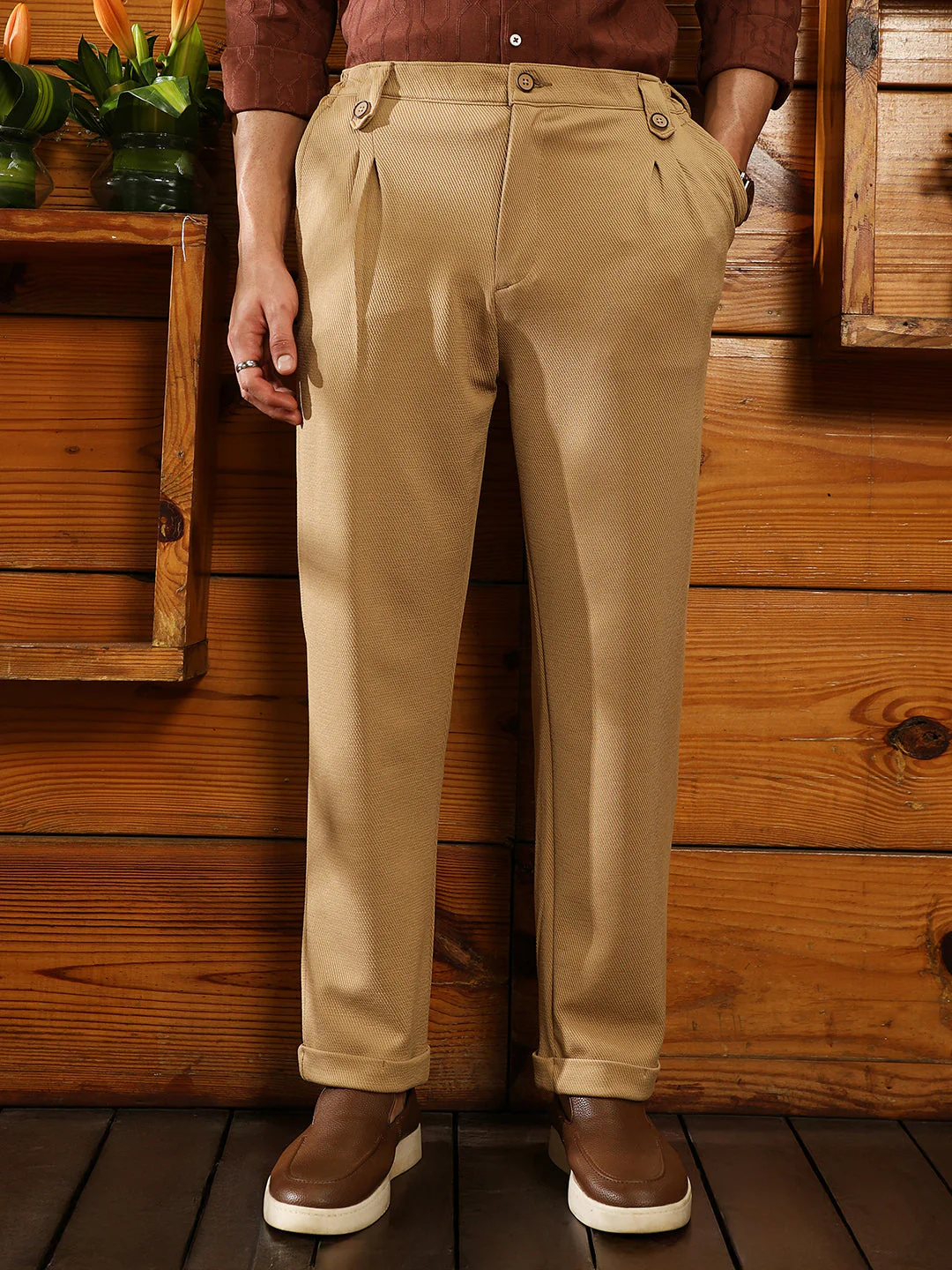 Twill-Pleated Trousers - Image 3
