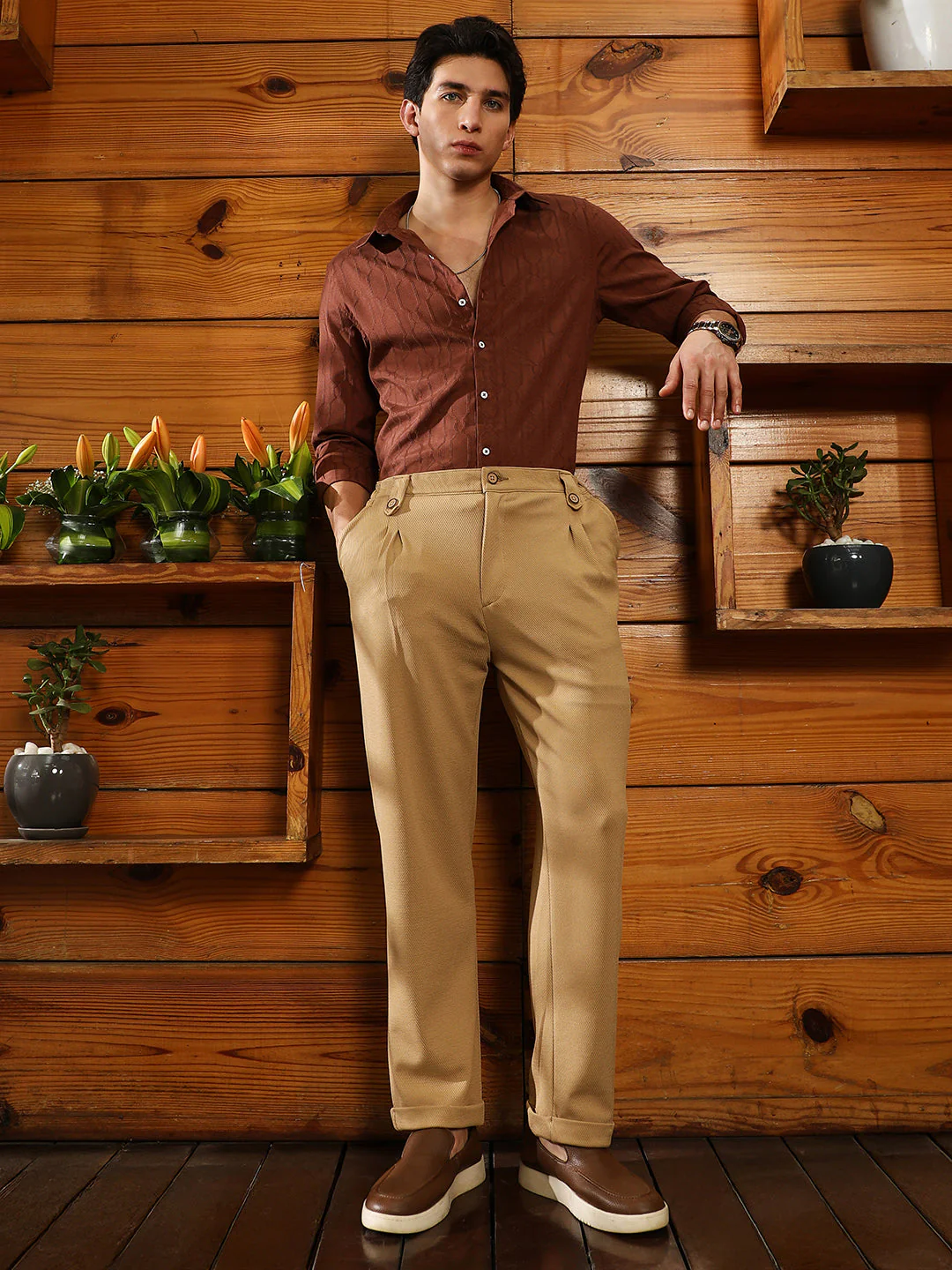 Twill-Pleated Trousers - Image 5