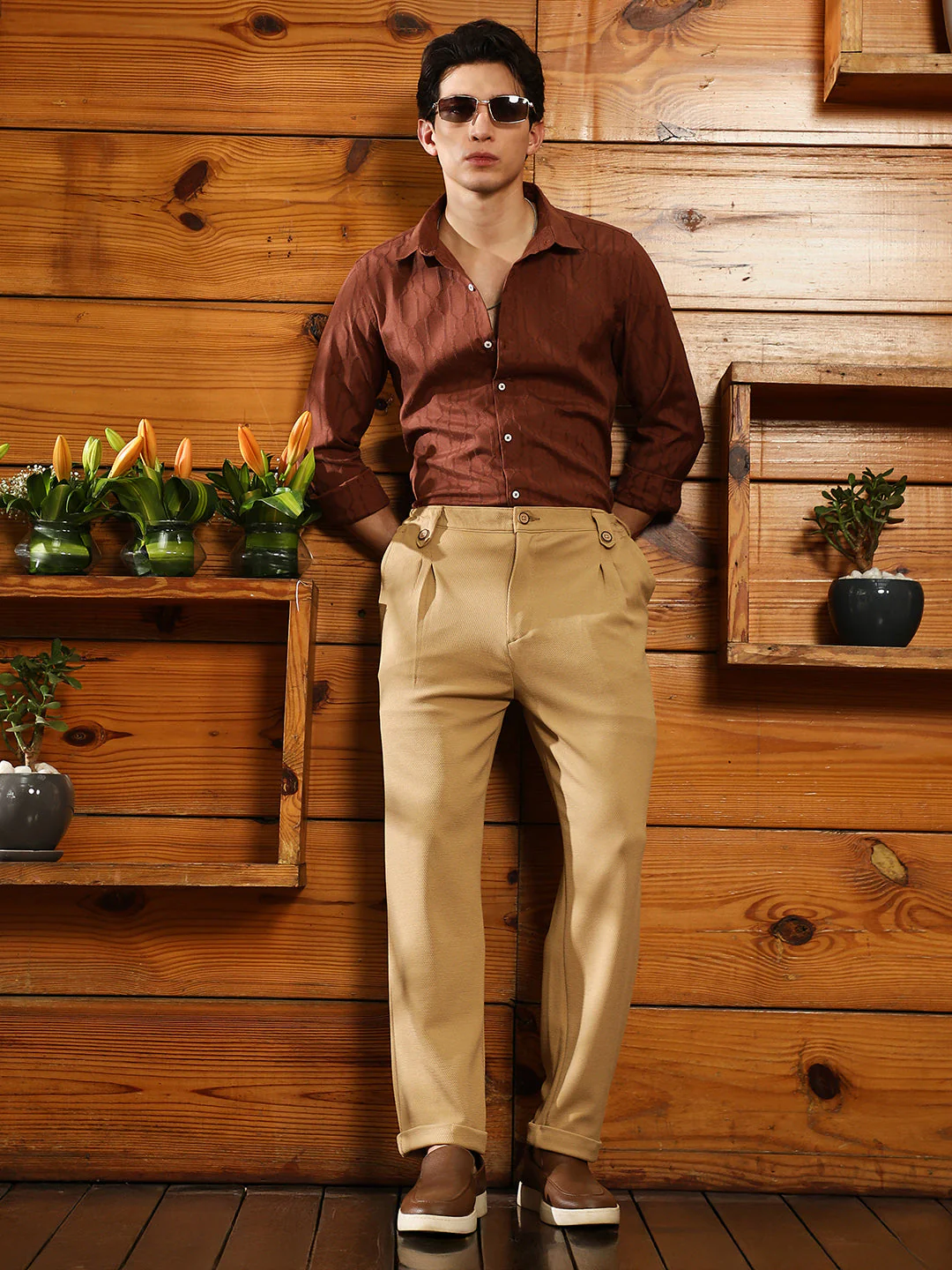 Twill-Pleated Trousers - Image 6