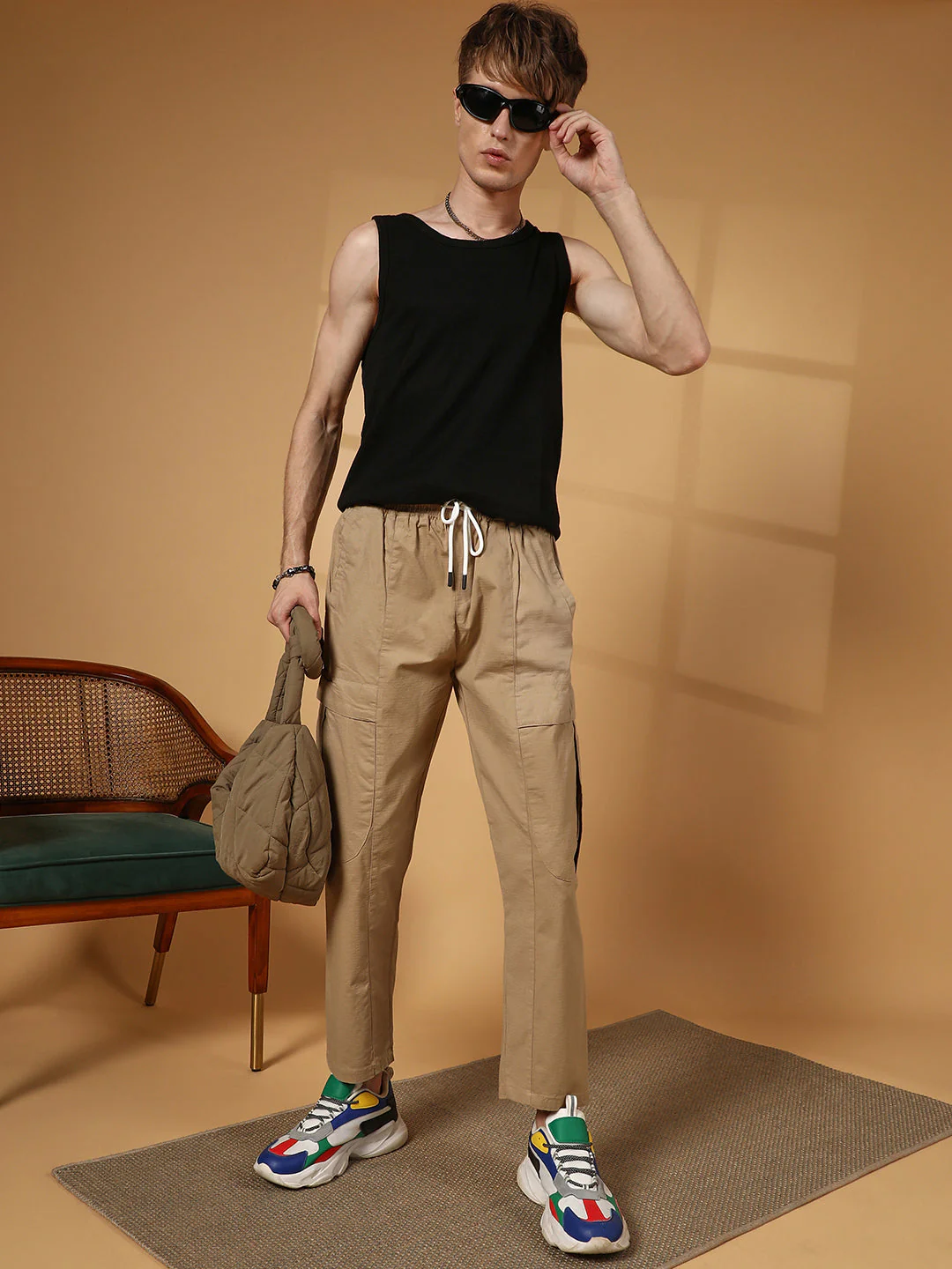 Solid Utility Trousers - Image 6