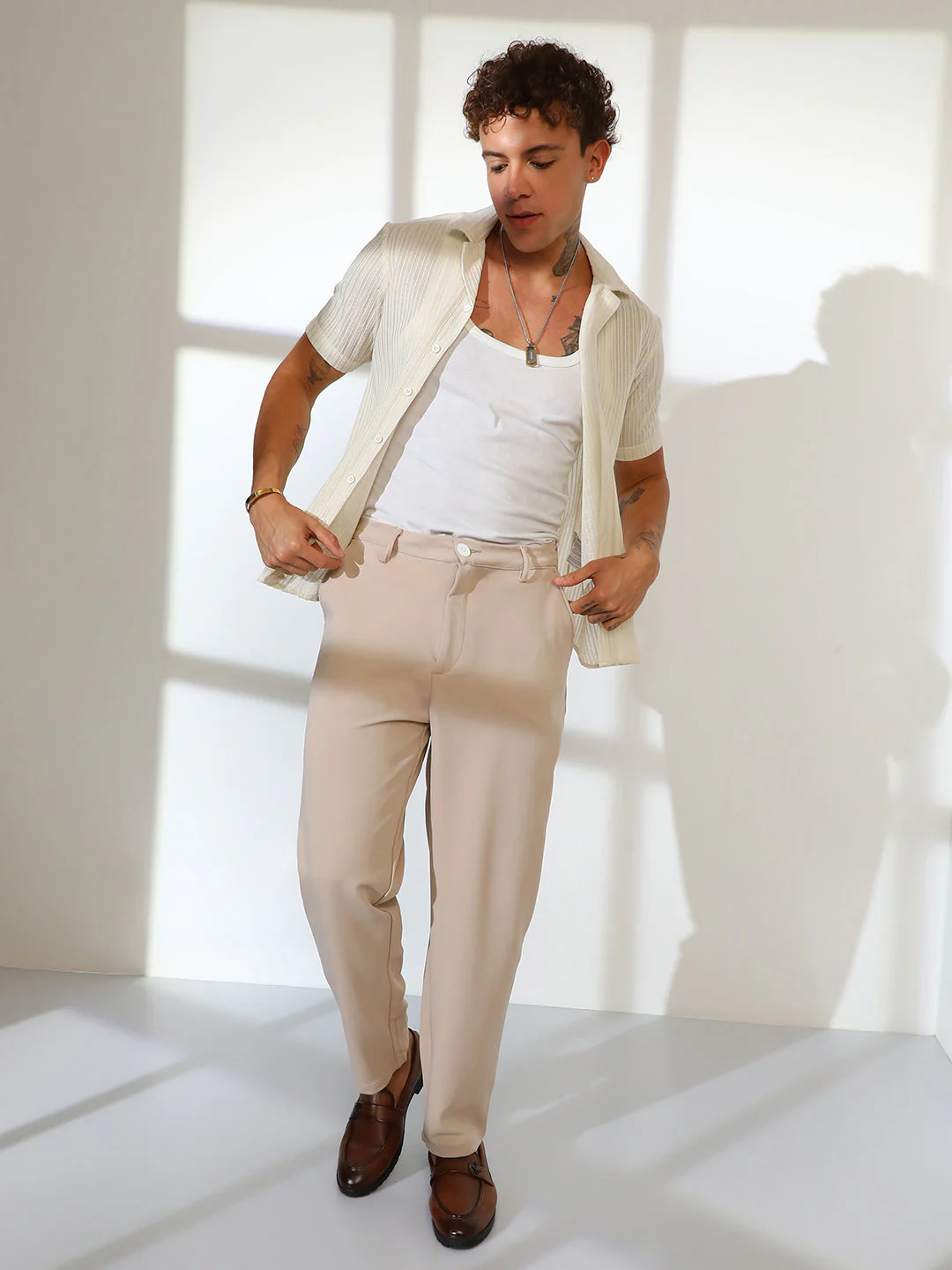 Straight-Fit Tailored Trousers - Image 5