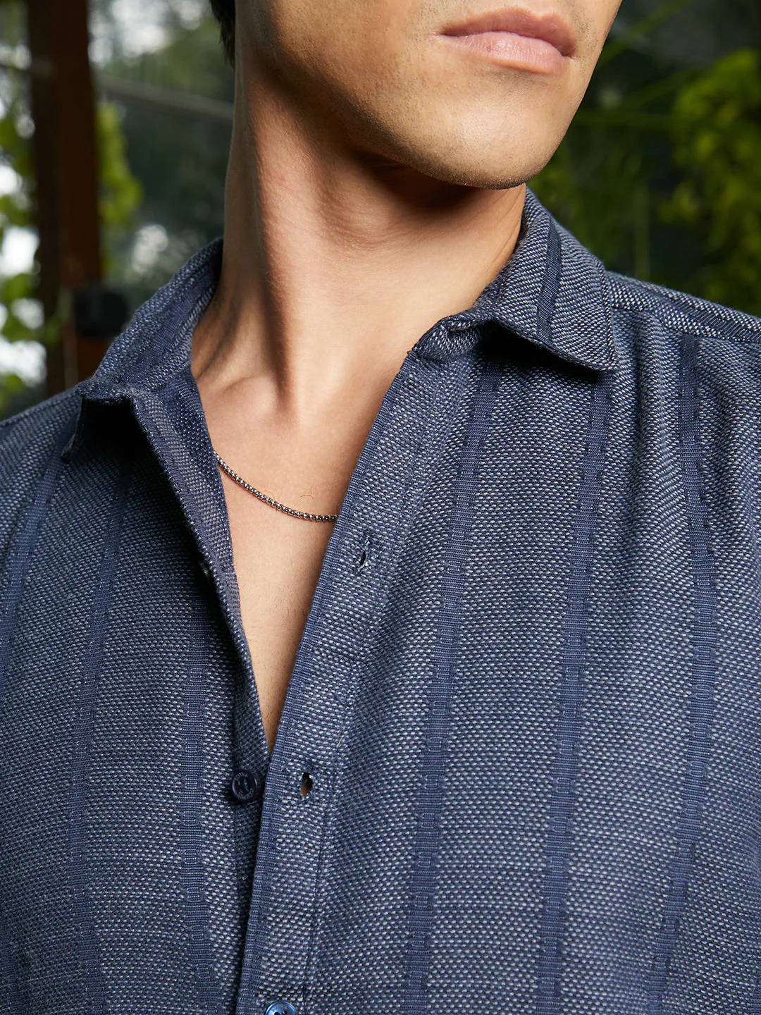 Contrast-Weave Relaxed Shirt - Image 7