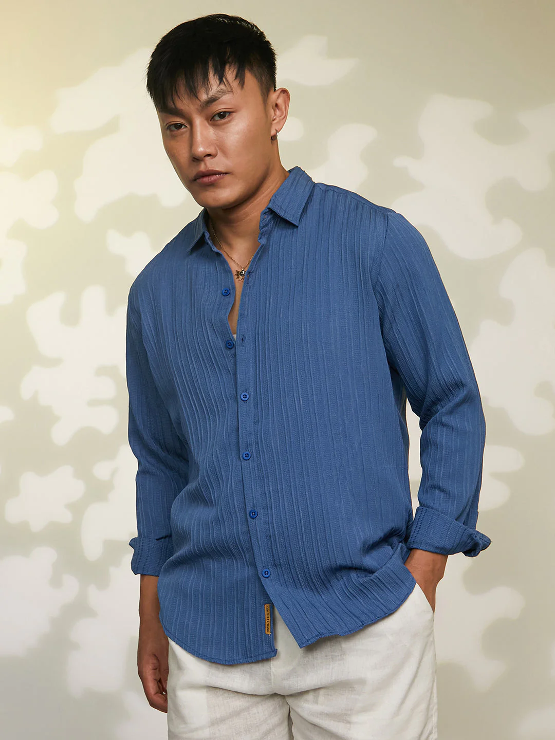 Self-Design Striped Shirt - Image 2