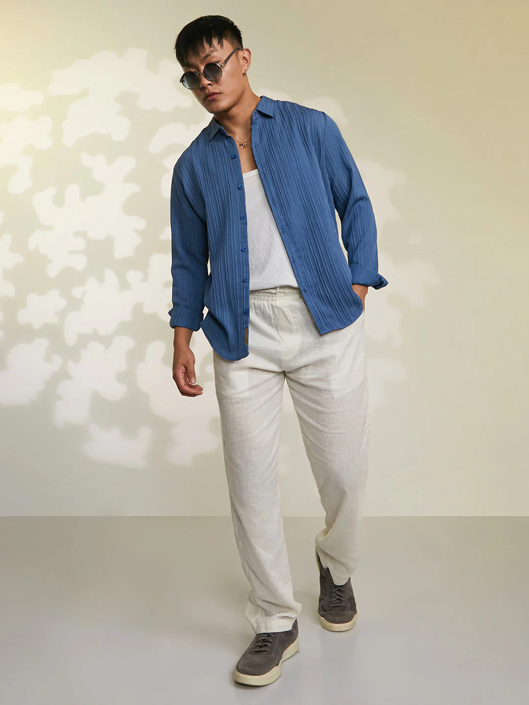 Self-Design Striped Shirt - Image 6