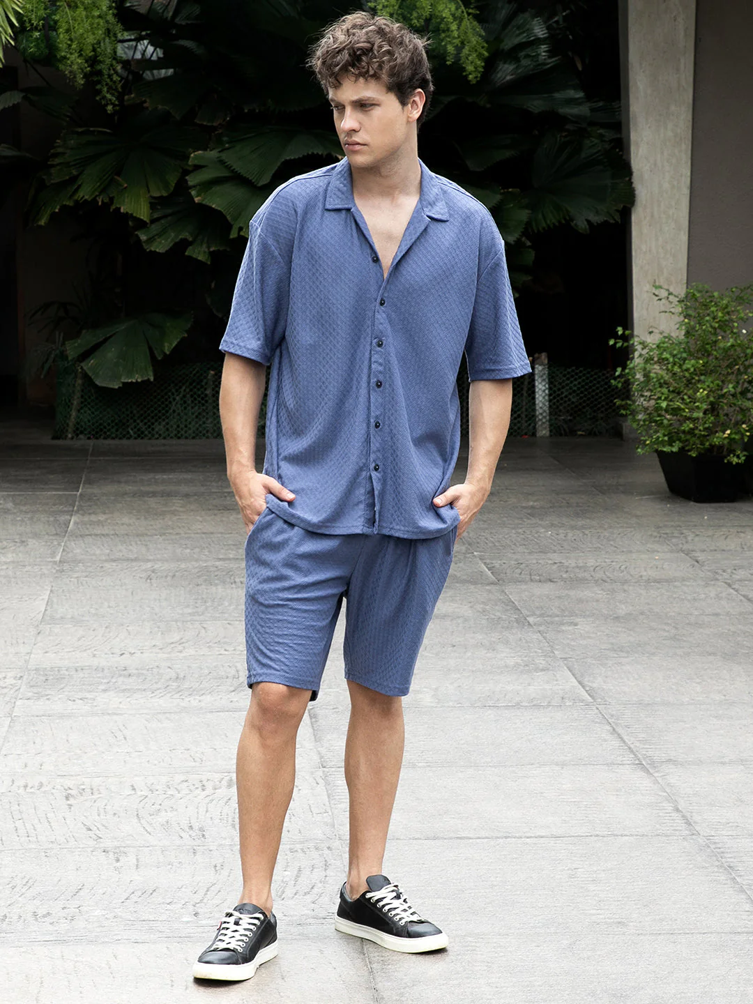 Trellis-Textured Relaxed Co-Ord Set - Image 4