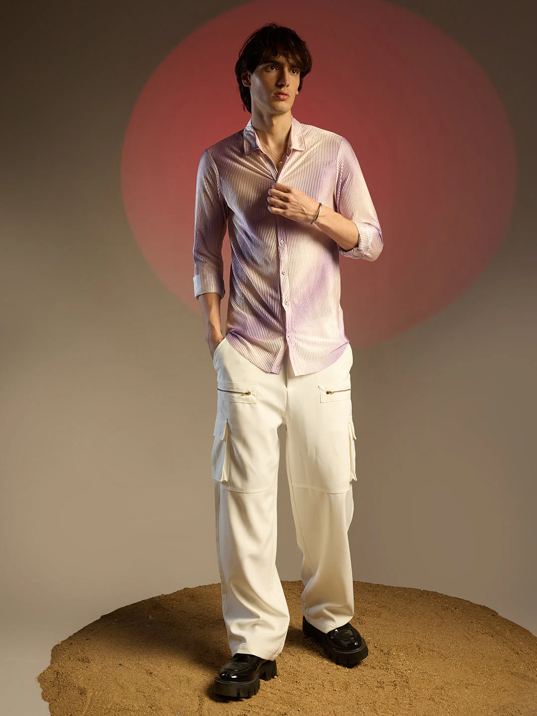 Ombre-Pleated Shirt - Image 5