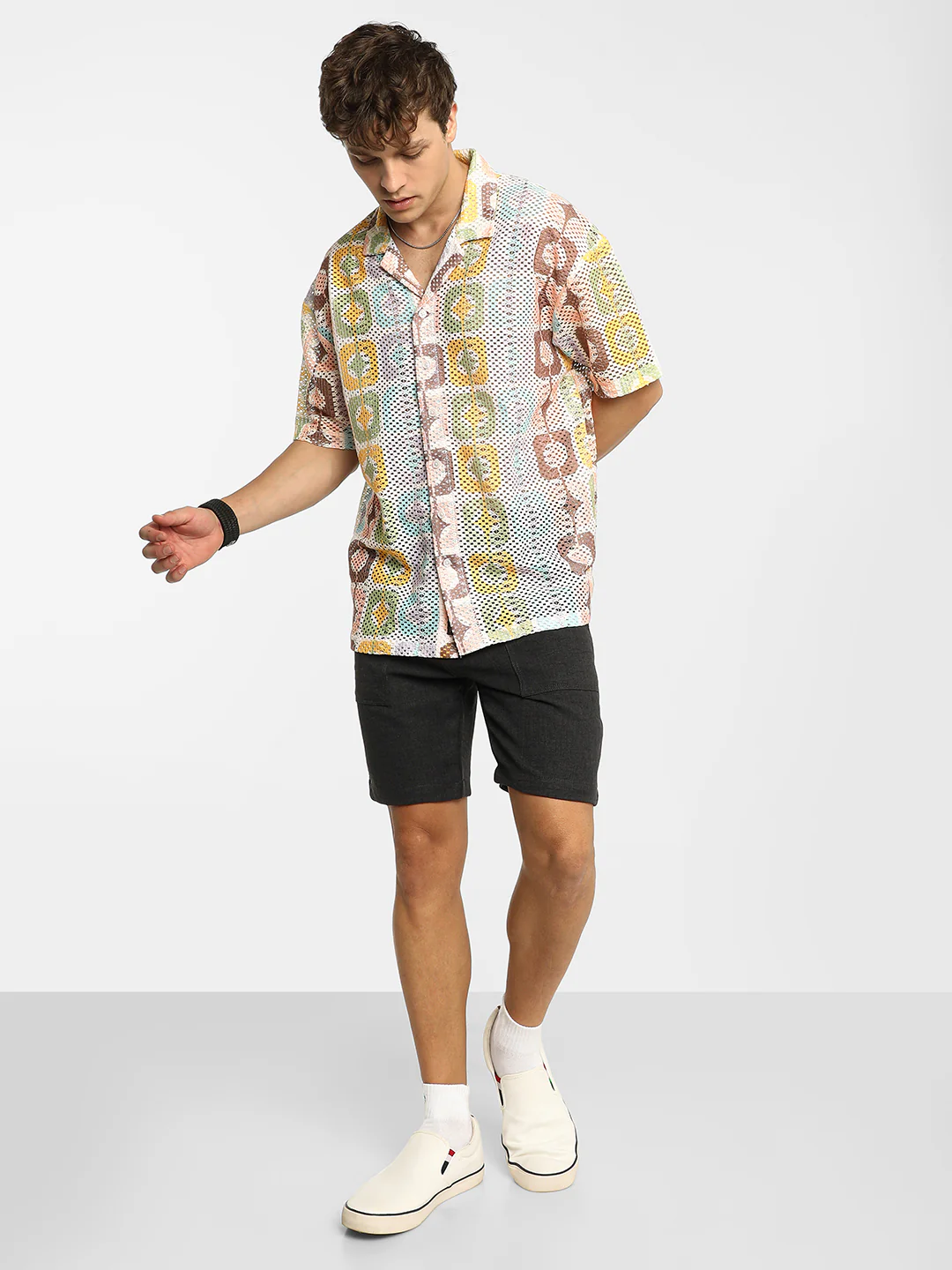 Geometric Block Oversized Shirt - Image 15