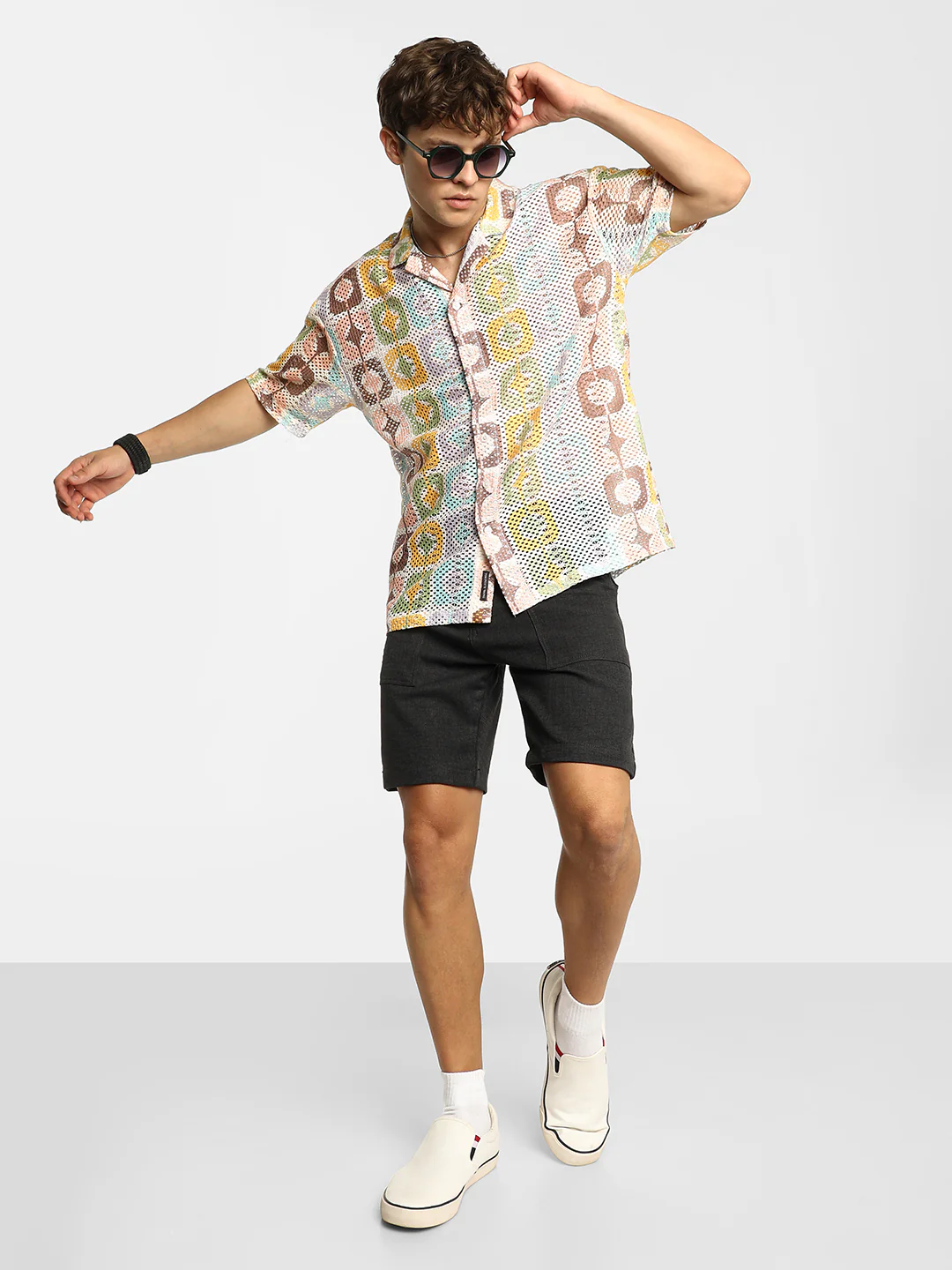 Geometric Block Oversized Shirt - Image 16