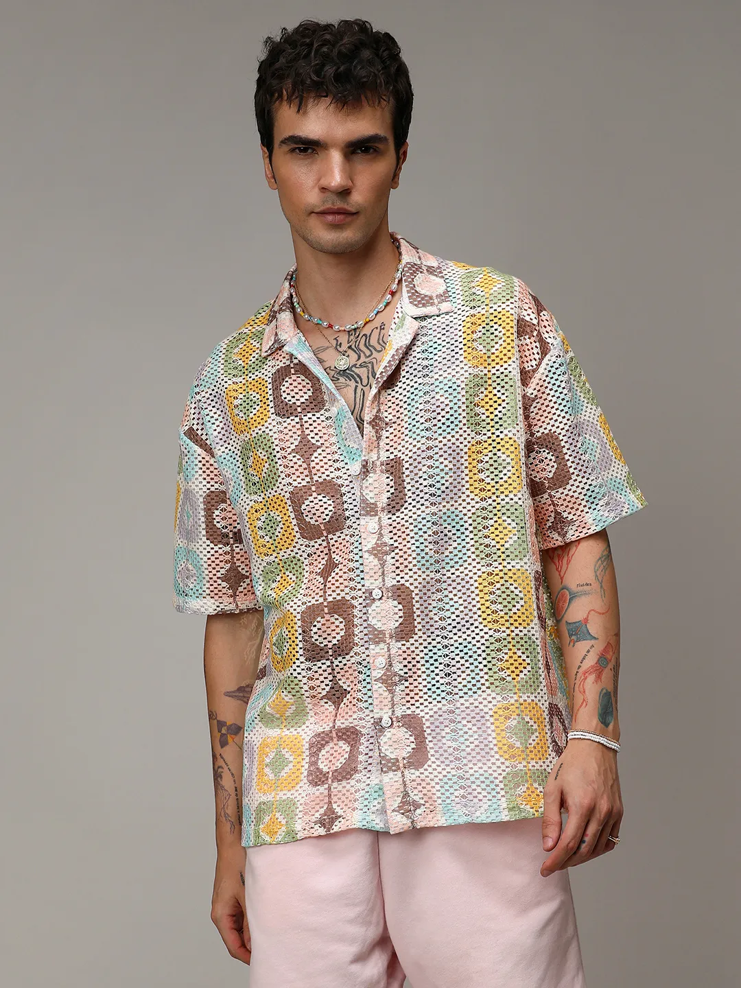 Geometric Block Oversized Shirt - Image 5