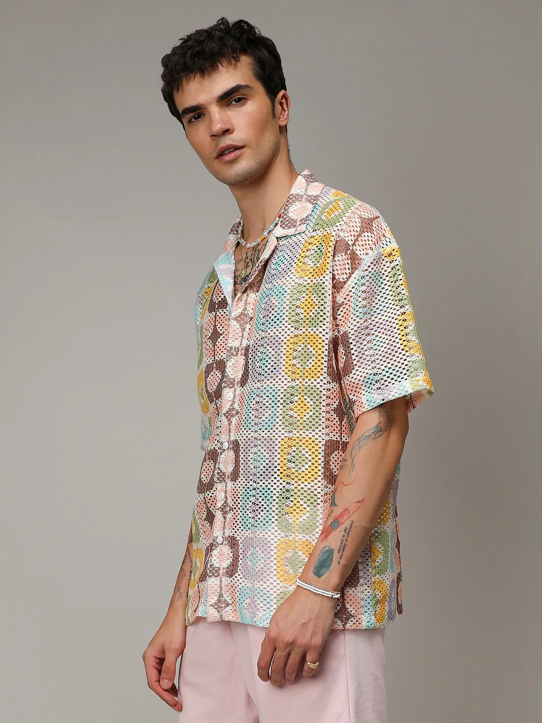 Geometric Block Oversized Shirt - Image 6