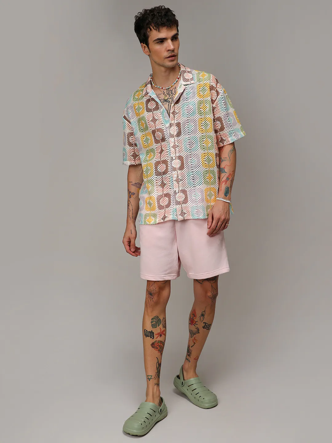 Geometric Block Oversized Shirt - Image 8