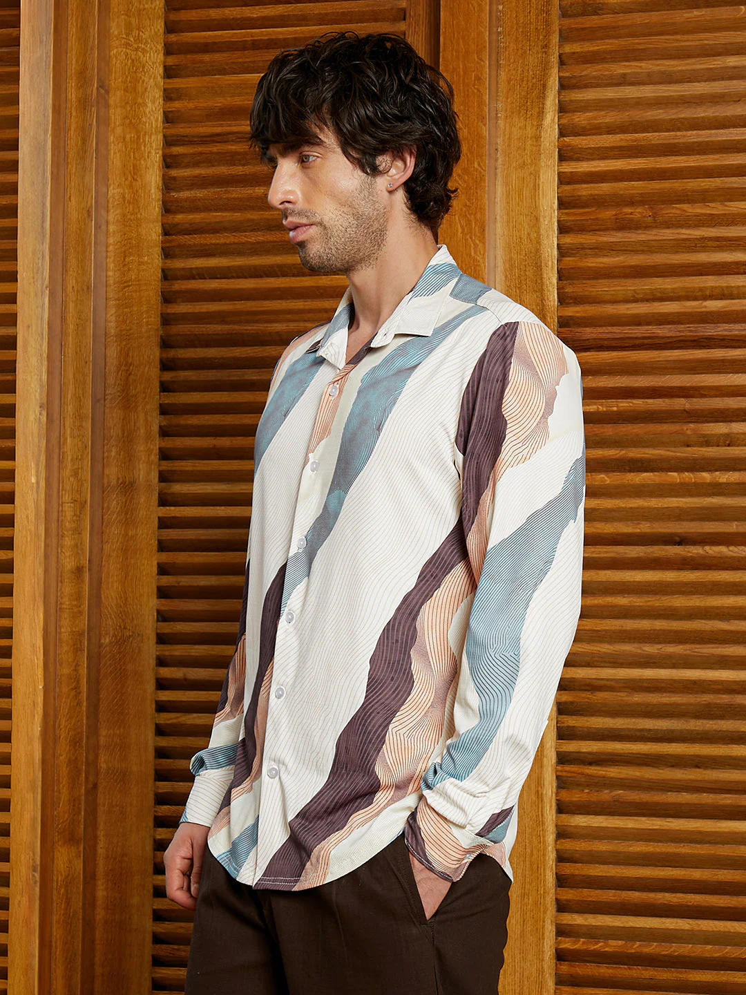 Abstract-Topography Imprint Shirt - Image 3