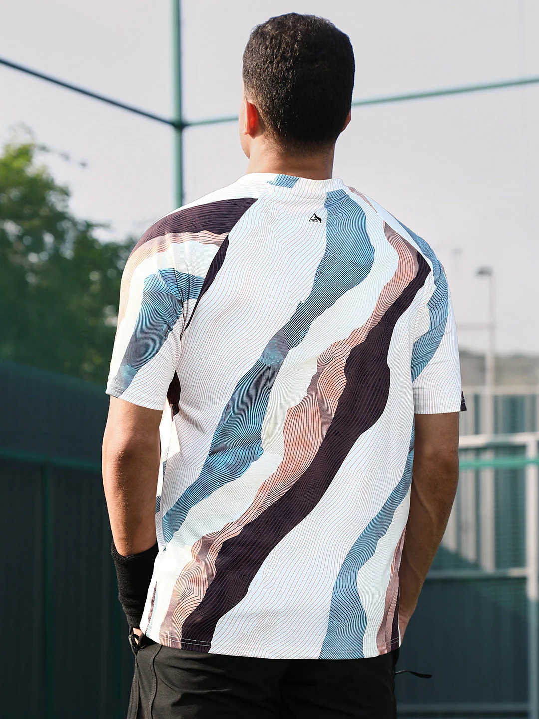 Abstract TopographyActivewear T-Shirt - Image 4