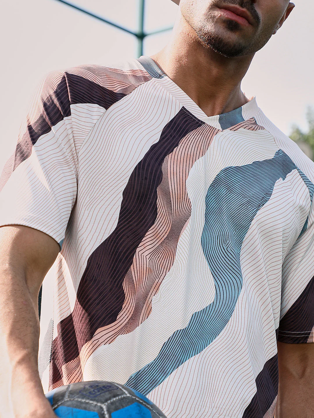 Abstract TopographyActivewear T-Shirt - Image 7