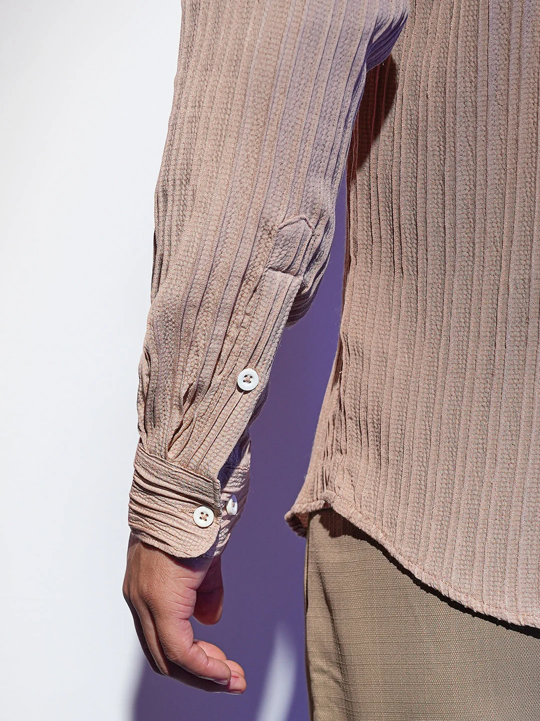 Self-Design Striped Shirt - Image 8