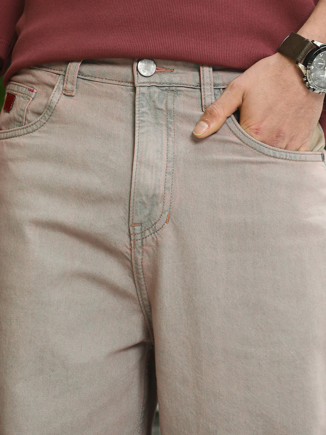 Light-Wash Carrot-Fit Denim Jeans - Image 9