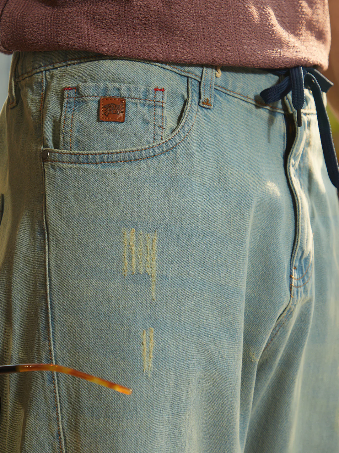 Light-Wash Straight-Fit Denim Jeans - Image 8