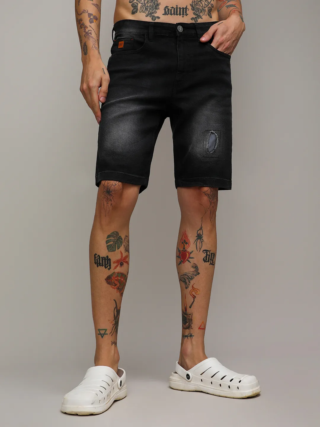MInimal Distressed Denim Jeans - Image 2