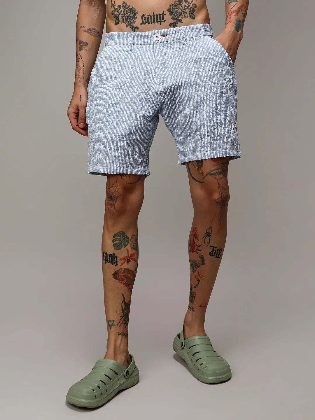Seersucker Stripe Shorts - Image 2