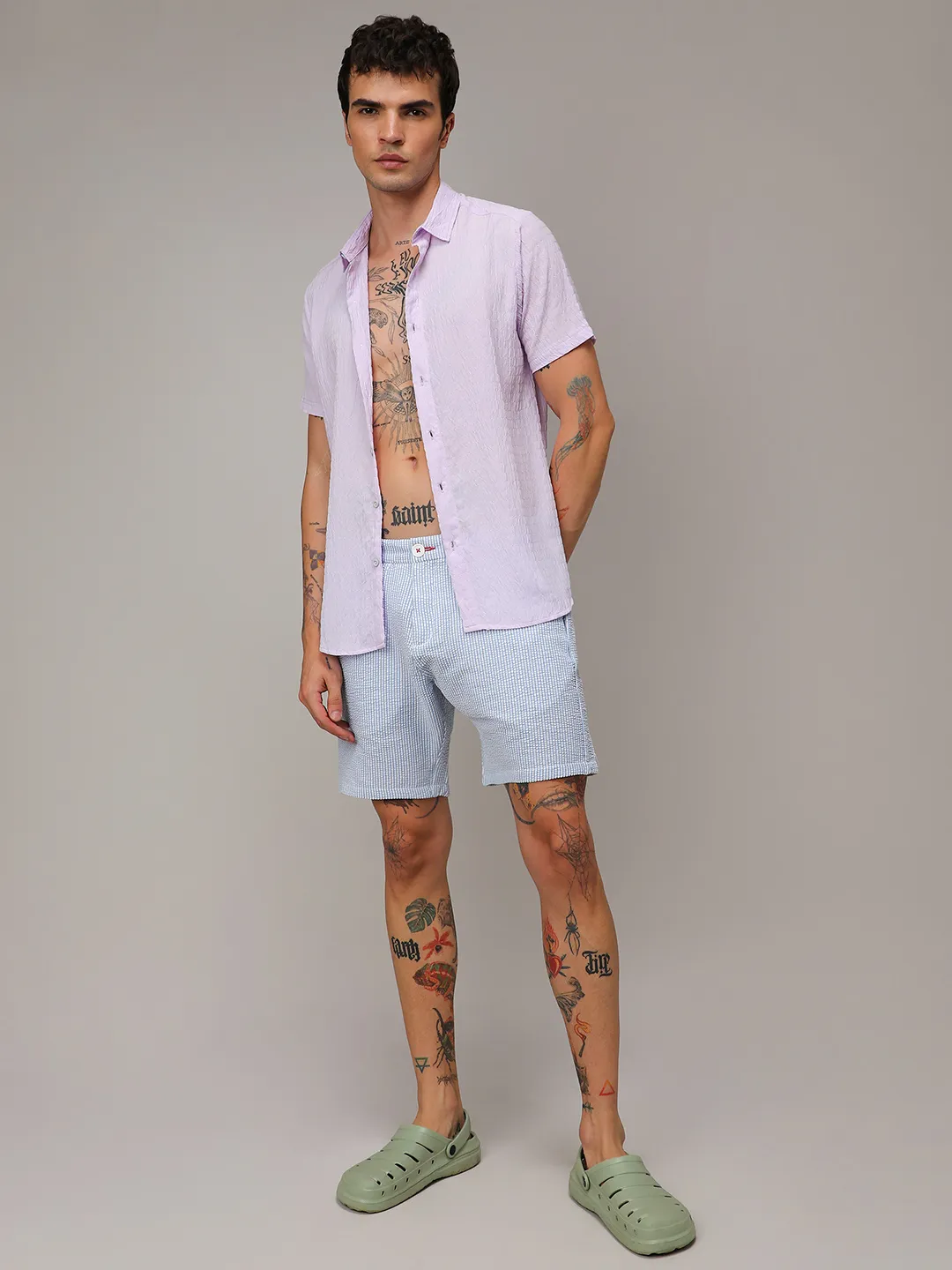 Seersucker Stripe Shorts - Image 5