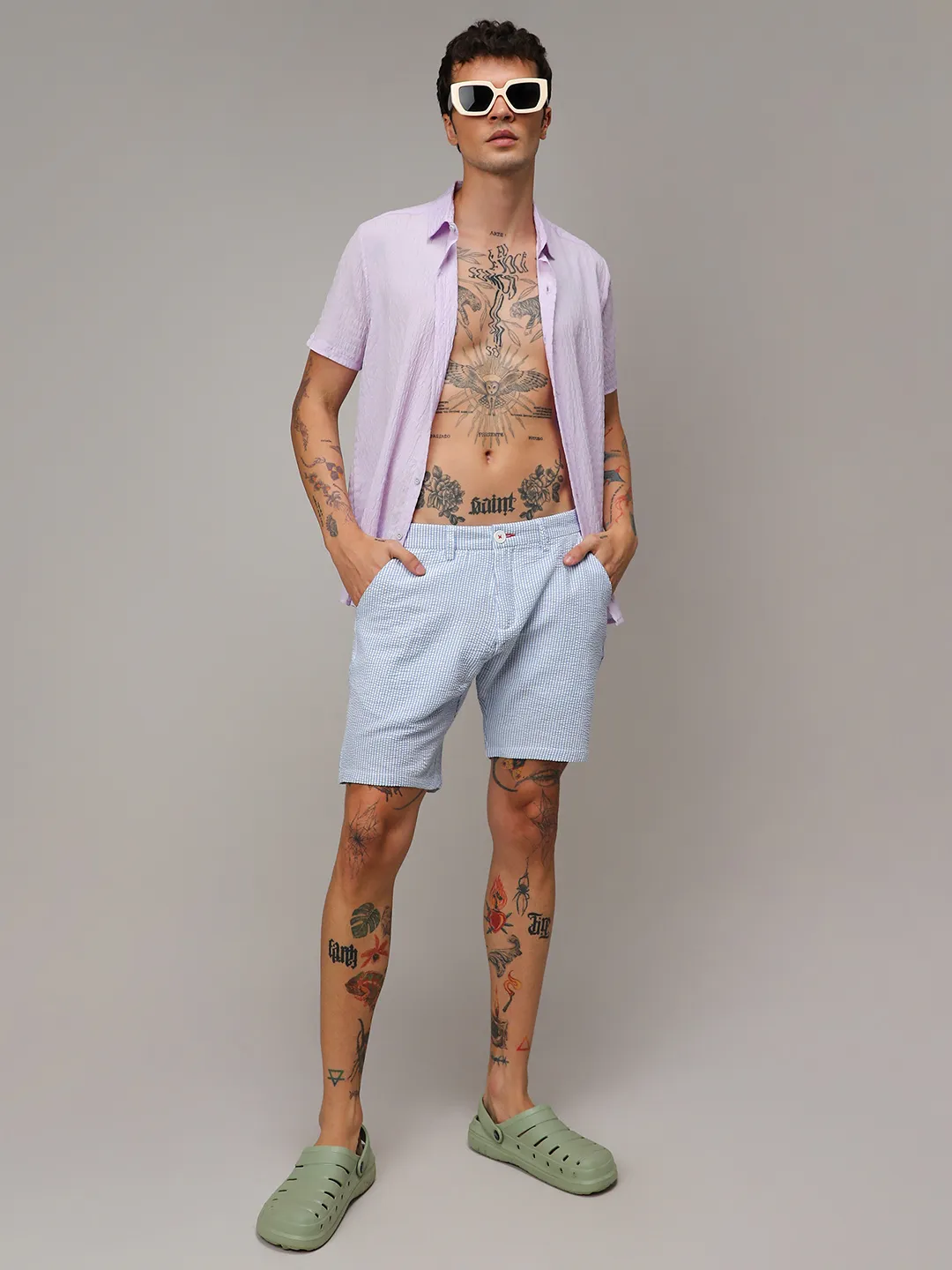 Seersucker Stripe Shorts - Image 6