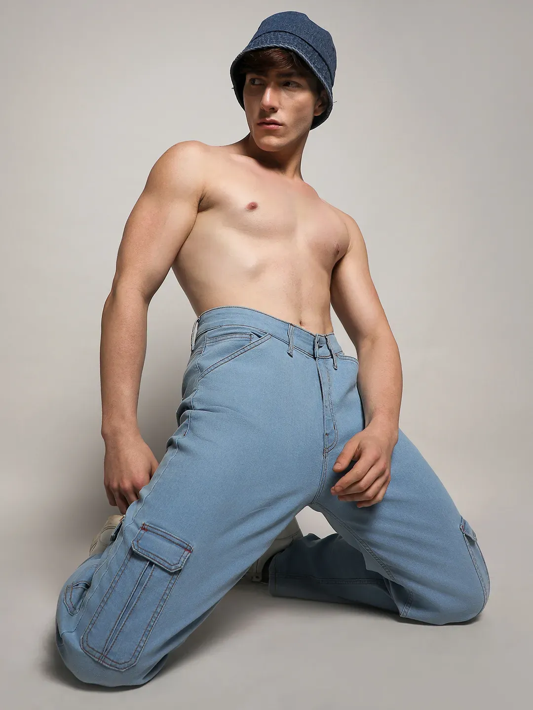 Straight Cargo Denim Jeans - Image 5